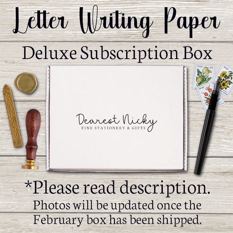 Double Sided Letter Writing Paper Deluxe Subscription Box