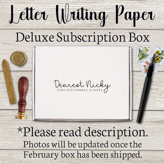 Double Sided Letter Writing Paper Deluxe Subscription Box