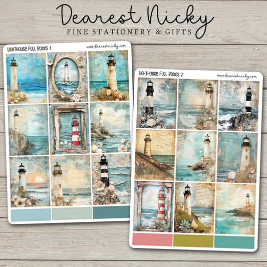 Lighthouse Full Boxes Stickers - 2 Sheets