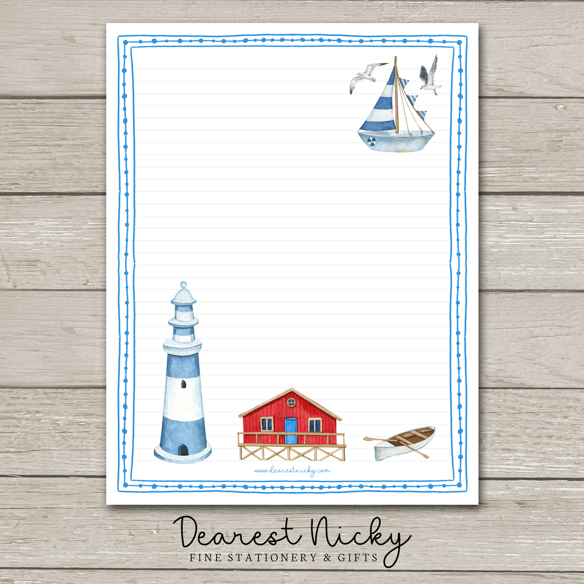 Lighthouse Large Letter Writing Paper - 8½ x 11