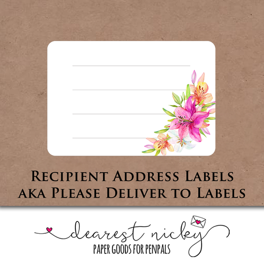 Lilies Mailing Address Labels - Set of 16