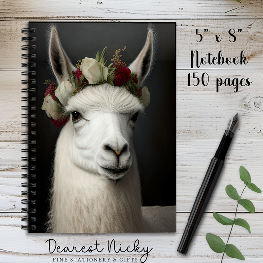 Llama 150 Page Wire Bound Notebook - Blank or Lined