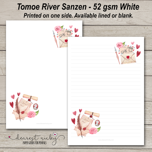 Papier à lettres Love Letters - 52 g/m² Tomoe River Sanzen