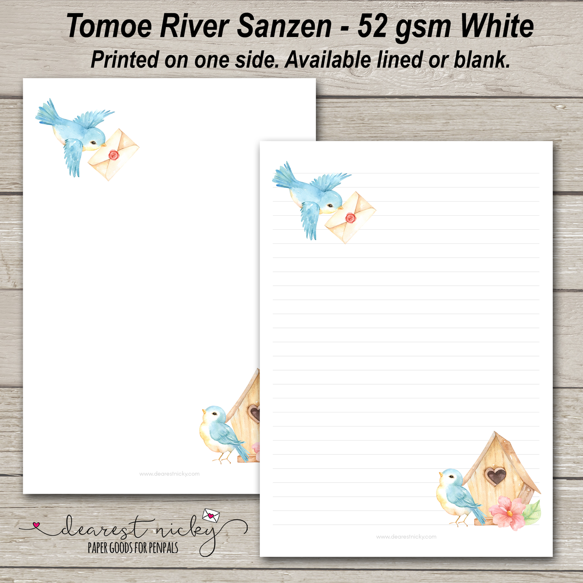 Papier à lettres tourtereaux - 52 g/m² Tomoe River Sanzen