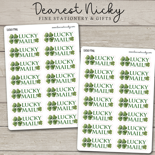 Lucky Mail Stickers - 2 Sheets