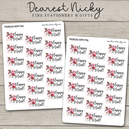 Magnolias Happy Mail Stickers - 2 Sheets