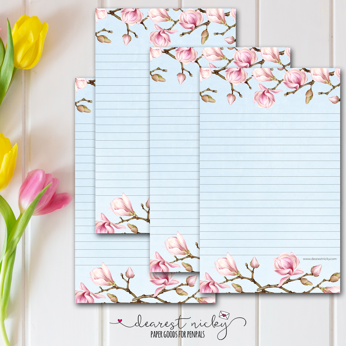 Magnolias Letter Writing Paper