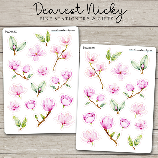 Magnolias Stickers - 2 Sheets