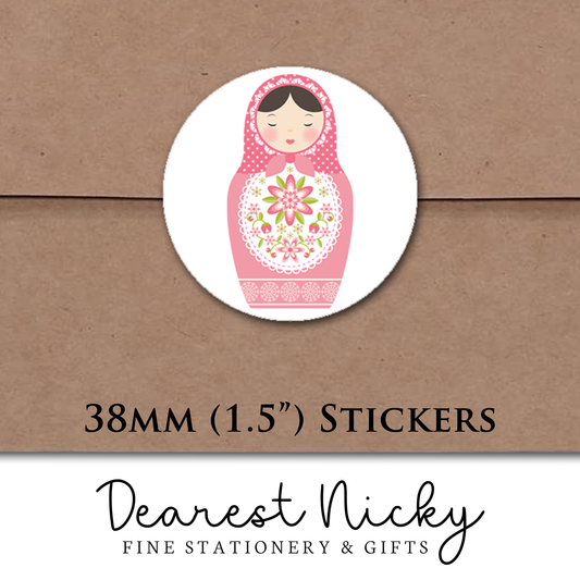 Matryoshka Envelope Seals - Set of 30 Stickers