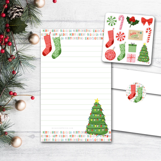 Merry & Bright Stationery Set for Kids