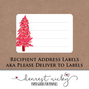 Merry & Bright Mailing Address Labels <br> Set of 16