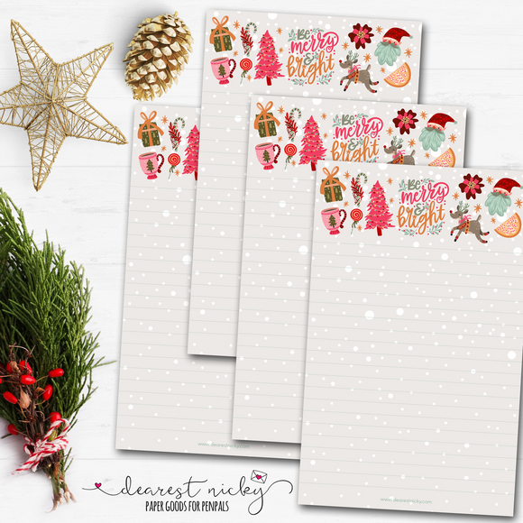 Merry & Bright Letter Writing Paper