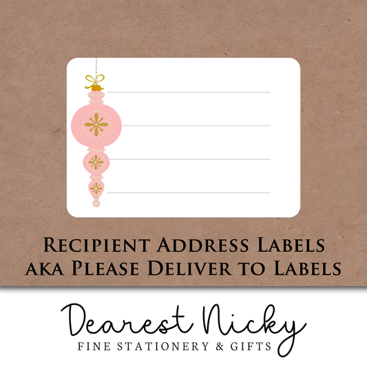 Mid Century Ornaments Address Labels - Set of 16