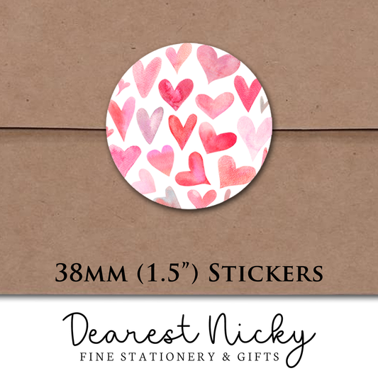 More Hearts! Envelope Seals - Set of 30 Stickers