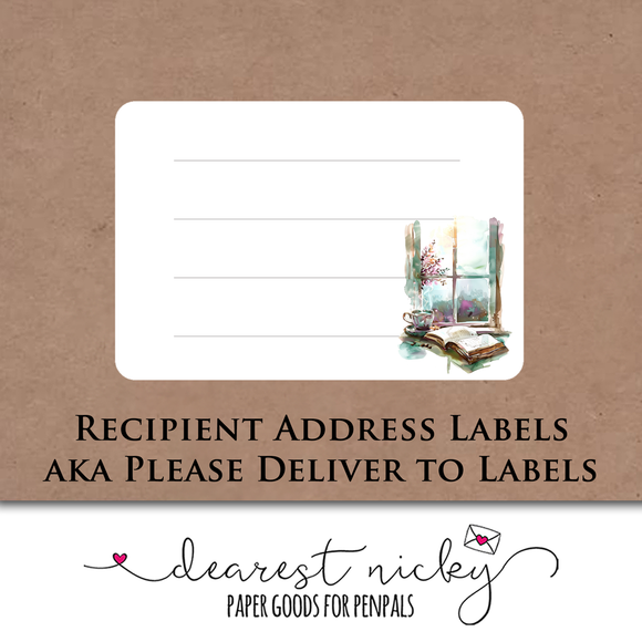 Morning Coffee Mailing Address Labels <br> Set of 16