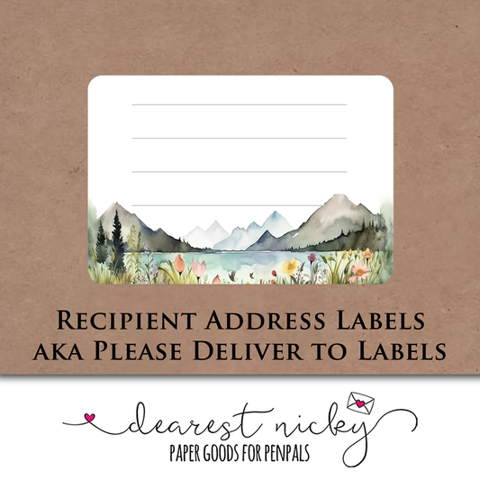Mountains Mailing Address Labels - Set of 16