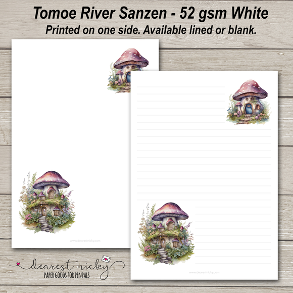 Mushroom Houses Letter Writing Paper - 52 gsm Tomoe River Sanzen