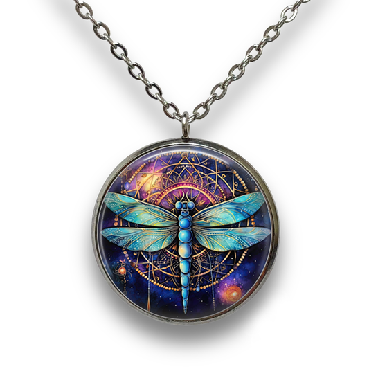 Mystical Dragonfly Pendant with Necklace