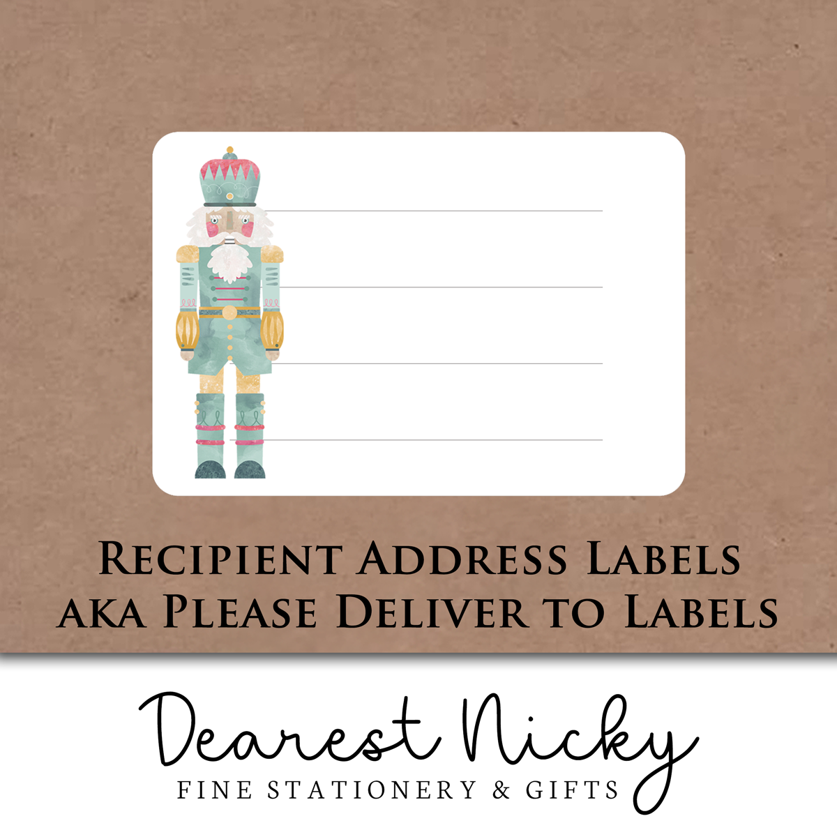 Nutcrackers Mailing Address Labels - Set of 16