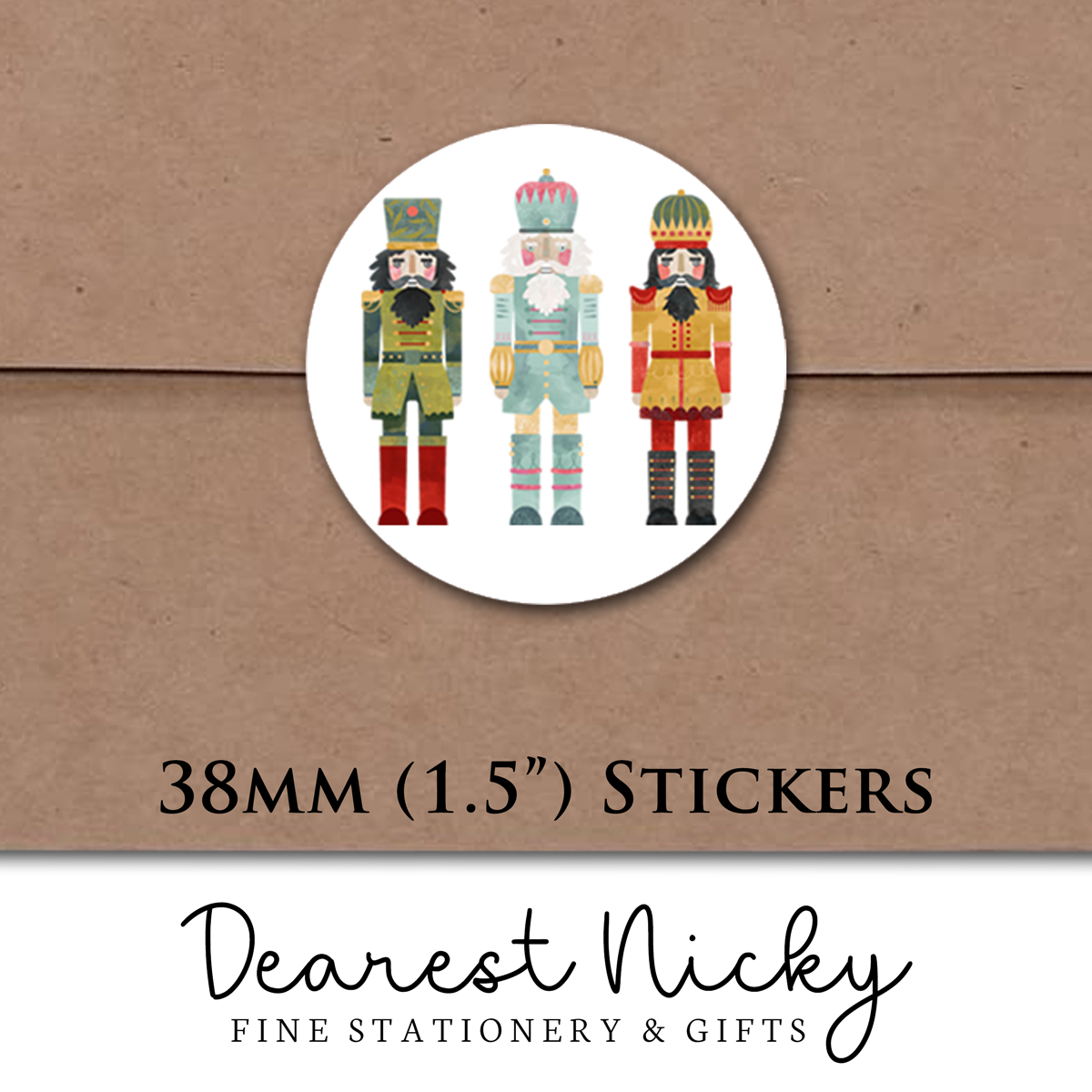 Nutcrackers Envelope Seals - Set of 30 Stickers