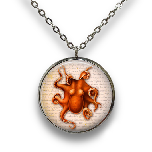 Octopus Pendant with Necklace