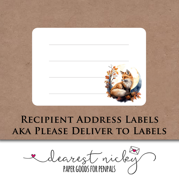 Owl & Fox Mailing Address Labels <br> Set of 16
