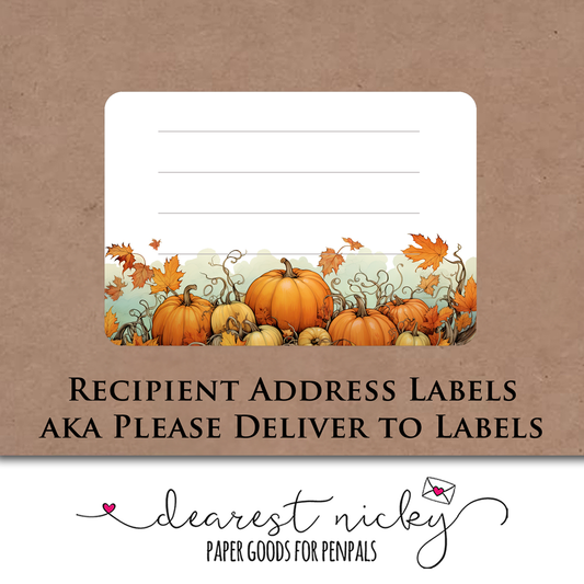 Pumpkin Patch Mailing Address Labels - Set of 16