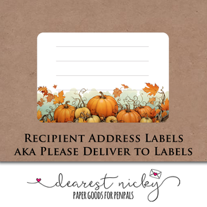 Pumpkin Patch Mailing Address Labels <br> Set of 16