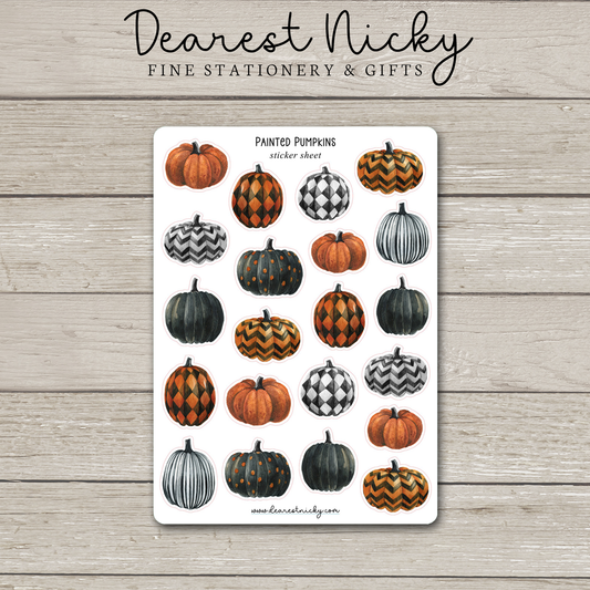 Painted Pumpkins Stickers