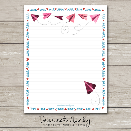 Paper Airplanes Letter Writing Paper - 8½ x 11