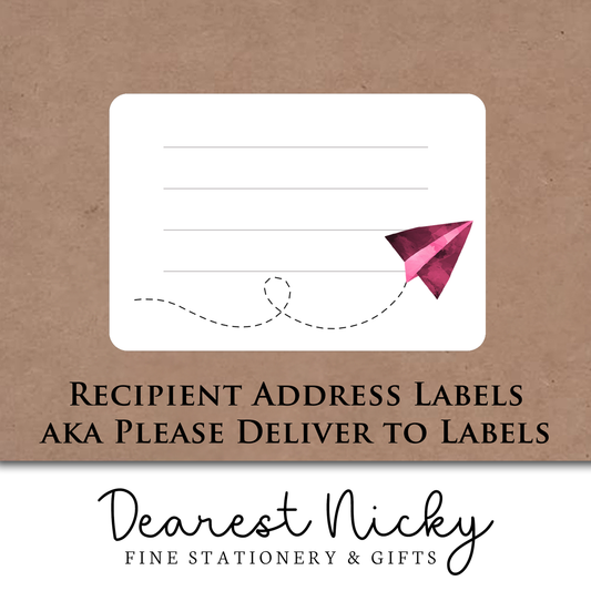 Paper Airplanes Address Labels - Set of 16