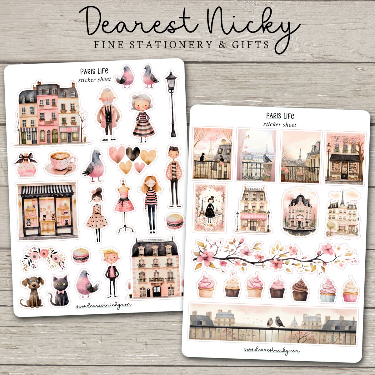 Paris Life Stickers - 2 Sheets