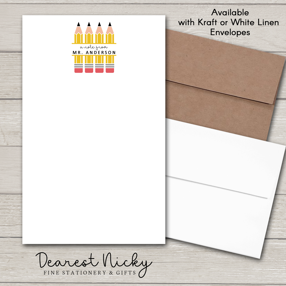 Pencils Personalized Notepad - 30 sheets