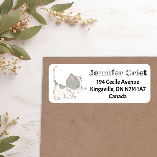 Playful Kittens Custom Return Address Labels - Set of 30