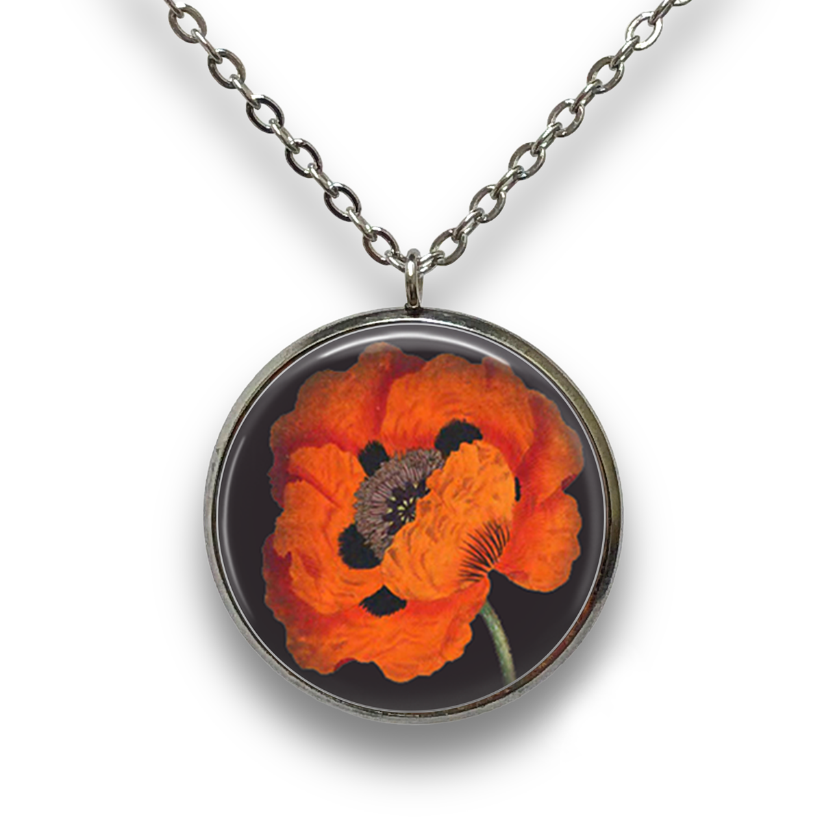 Poppy Pendant with Necklace