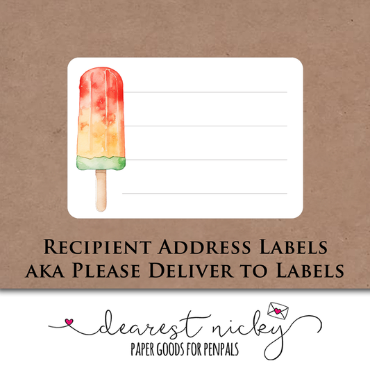 Étiquettes d’adresse postale Popsicles<br> Lot de 16