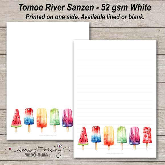 Popsicles Letter Writing Paper - 52 gsm Tomoe River Sanzen