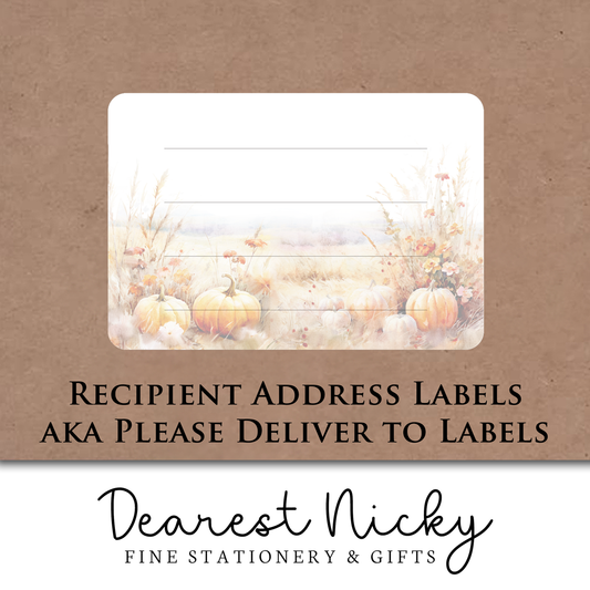 Pumpkin Field Mailing Address Labels - Set of 16