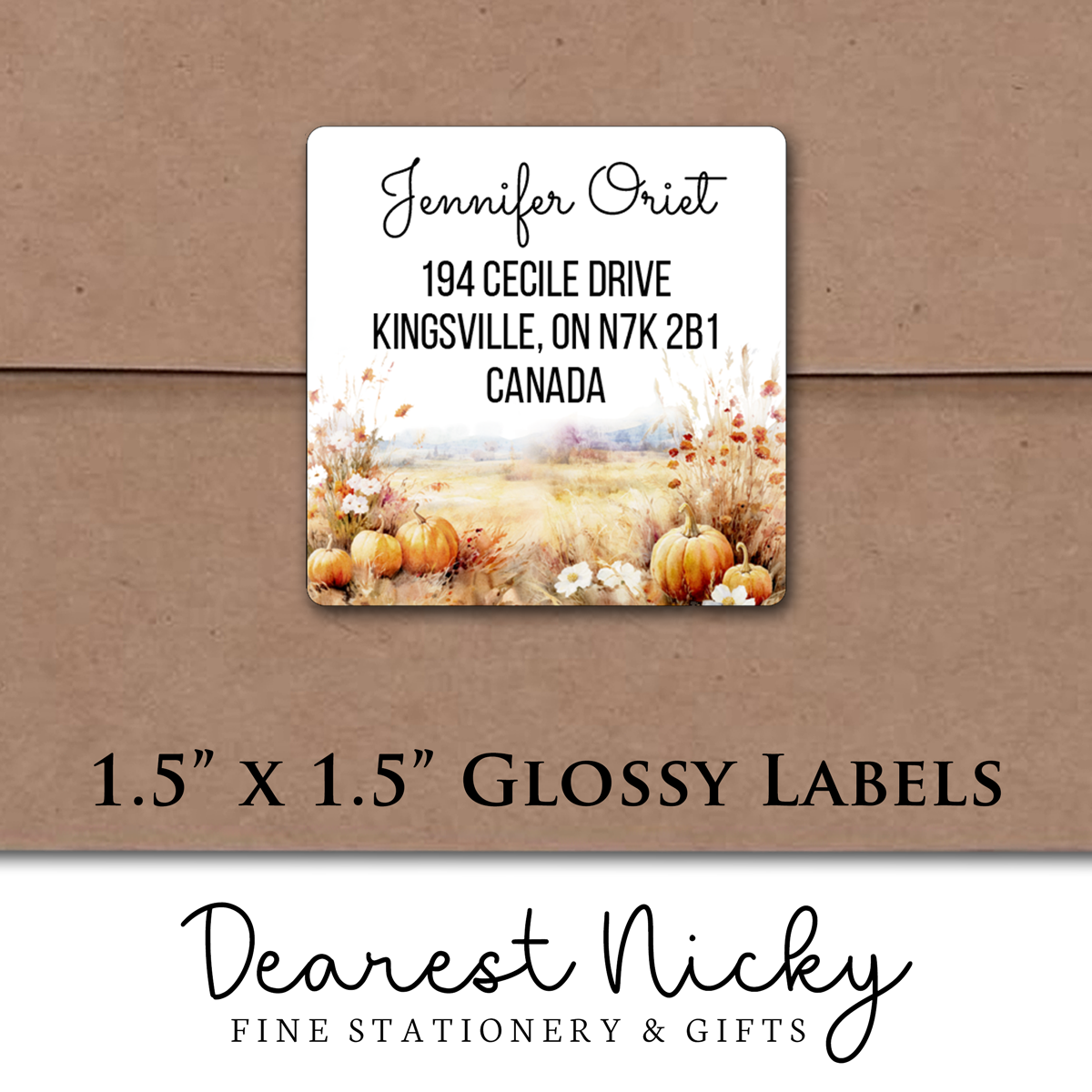 Pumpkin Field Custom Return Address Labels - Set of 24