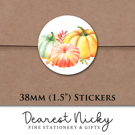 Pumpkin Frame Envelope Seals - Set of 30 Stickers