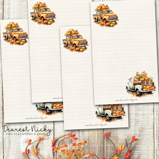 Pumpkin Truck Letter Writing Paper