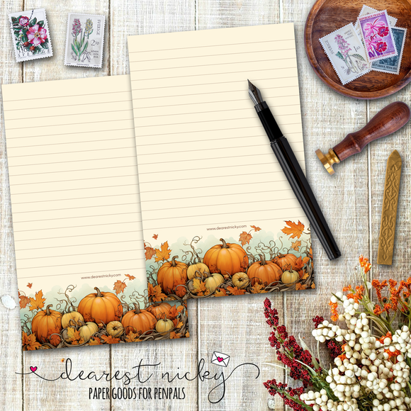 Pumpkin Patch Letter Writing Paper