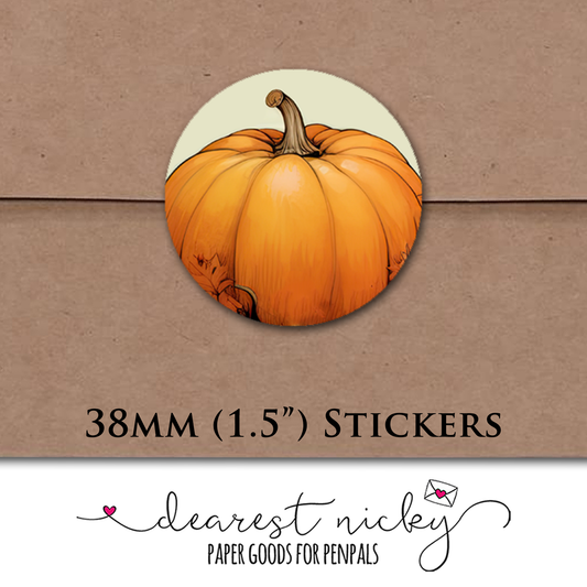 Pumpkin Patch Envelope Seals - Set of 30 Stickers