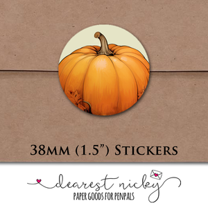 Pumpkin Patch Envelope Seals <br> Set of 30 Stickers