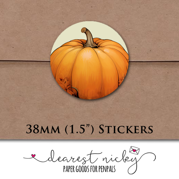 Pumpkin Patch Envelope Seals <br> Set of 30 Stickers