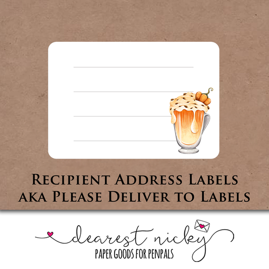 Pumpkin Spice 2 Mailing Address Labels - Set of 16