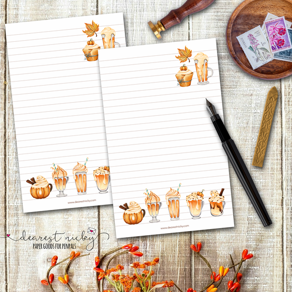 Pumpkin Spice 2 Letter Writing Paper