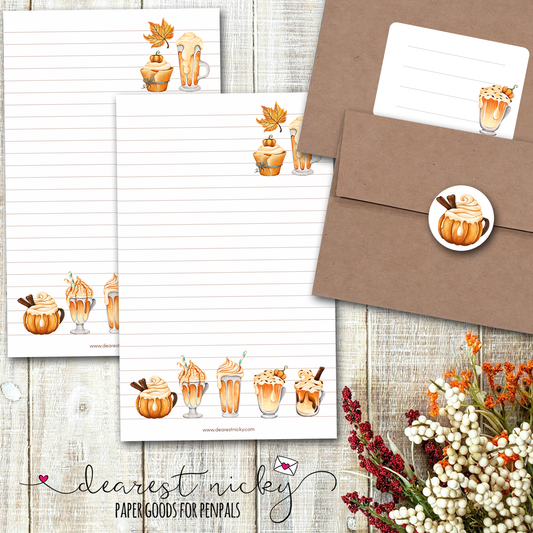 Pumpkin Spice 2 Letter Writing Set