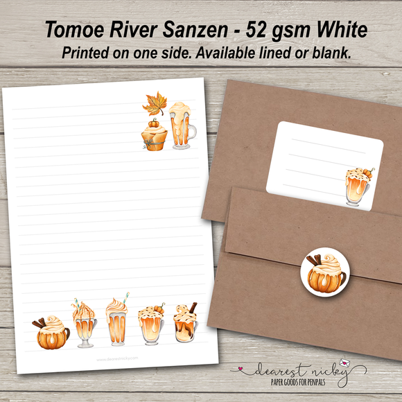 Pumpkin Spice 2 Letter Writing Set - 52 gsm Tomoe River Sanzen