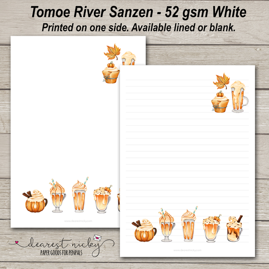 Papier à lettre 2 lettres Pumpkin Spice - 52 g/m² Tomoe River Sanzen